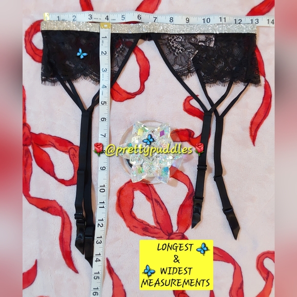 π XS/S VS Very Sexy Shine Strap Lace Garter Belt π - Picture 11 of 16